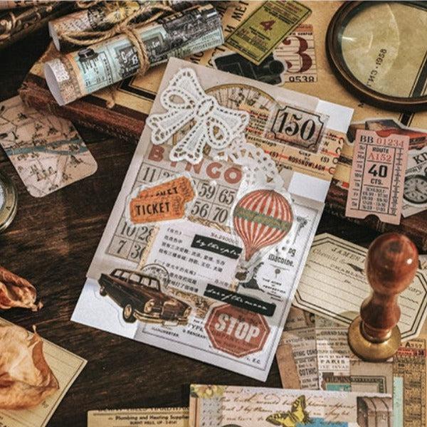 200 pcs Junk Journal kit, Scrapbook Stickers, Ephemera, 4 Themes