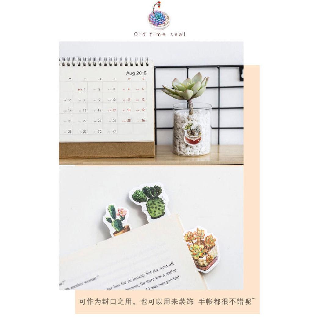 50pcs boxed Plants Stickers, Succulent Stickers Cactus Stickers