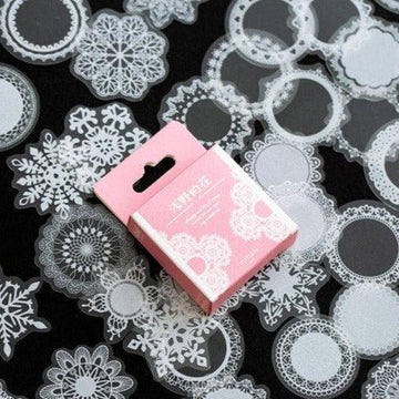 50pcs Clear Lace Stickers envelope sealing stickers Waterproof