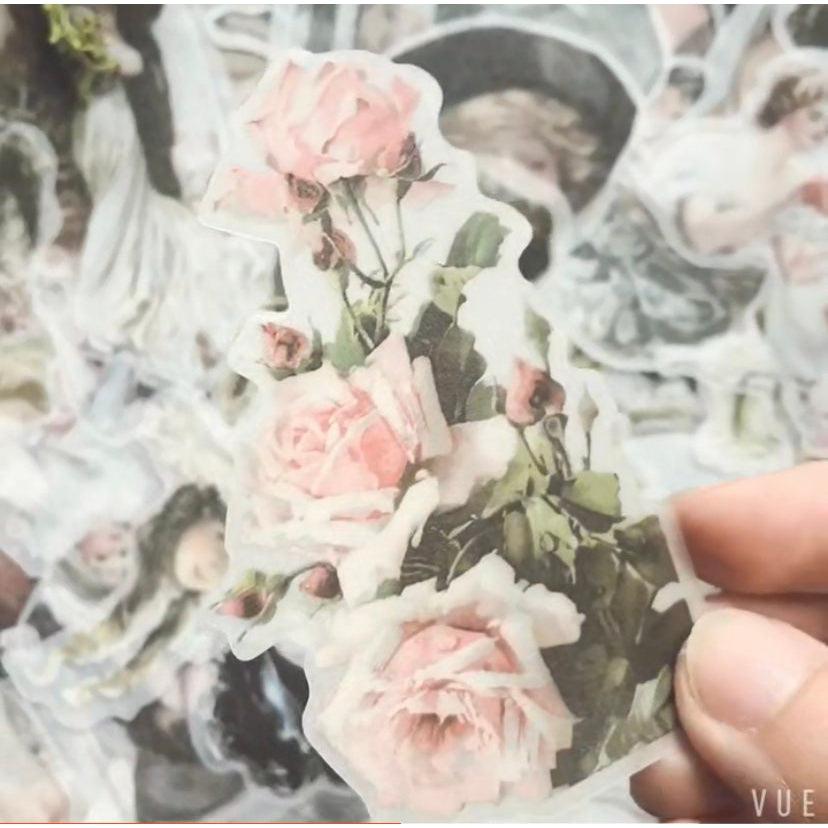 58pcs Victorian Beauty Stickers, Vintage Figures Stickers, Junk Journal Stickers