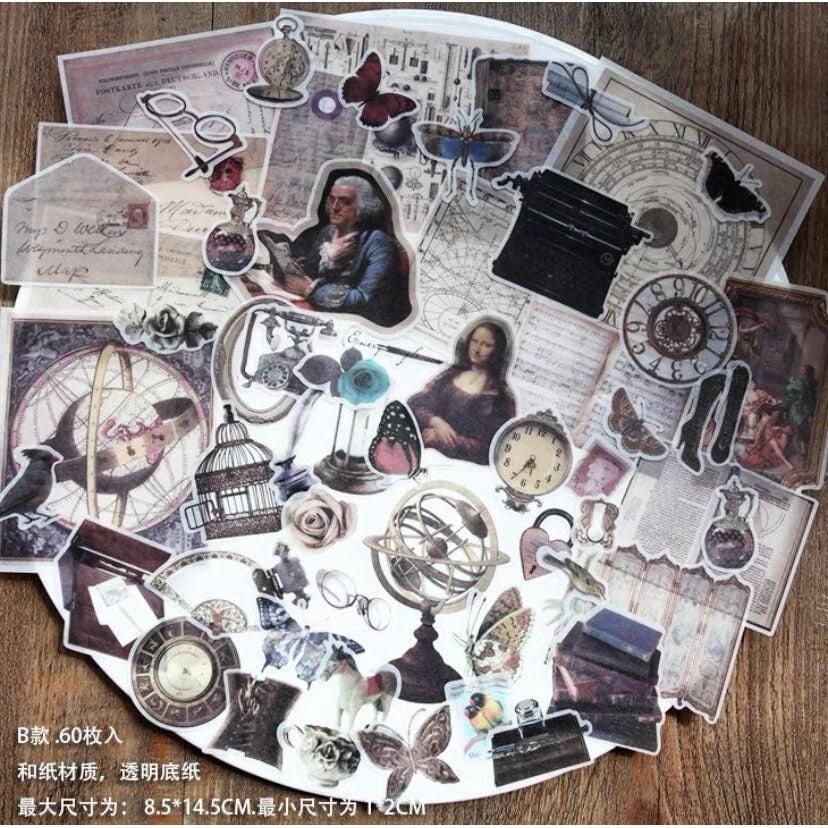 60pcs/pack Historical Themed Stickers