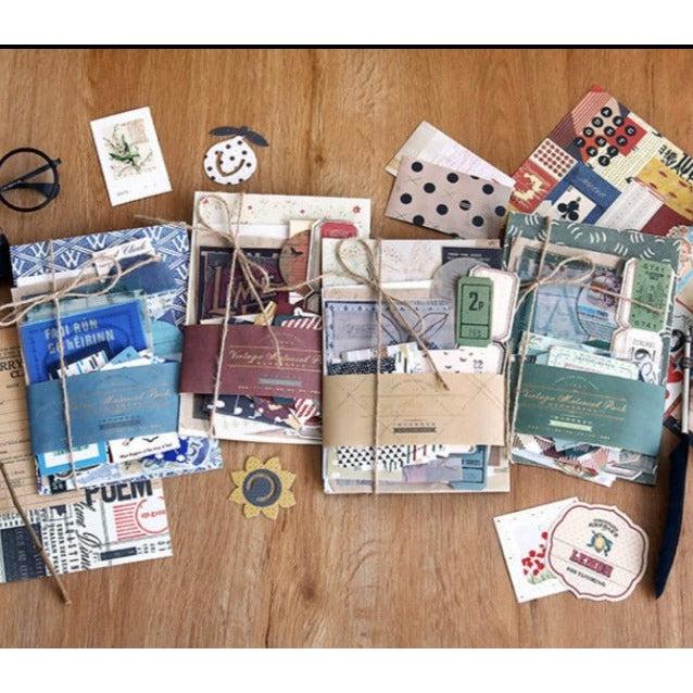 88Pcs Junk Journal Kit, Ephemera, Stickers, Scrapbook Paper Set #Green