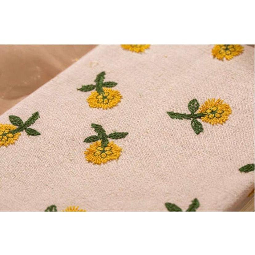 A5 size Scrapbook, Journals, Notebook, Sketchbook, Hobonichi, Embroidery Daisy Book Sleeves