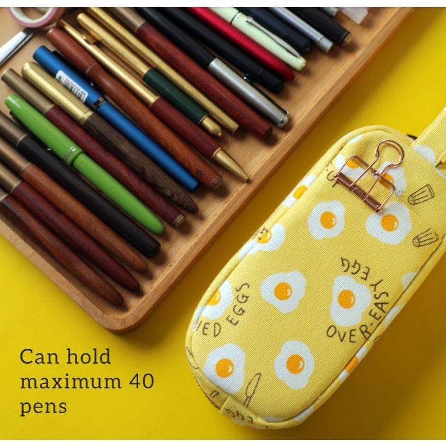 Camellia Flowers Cotton Pencil Case Stationery Cases