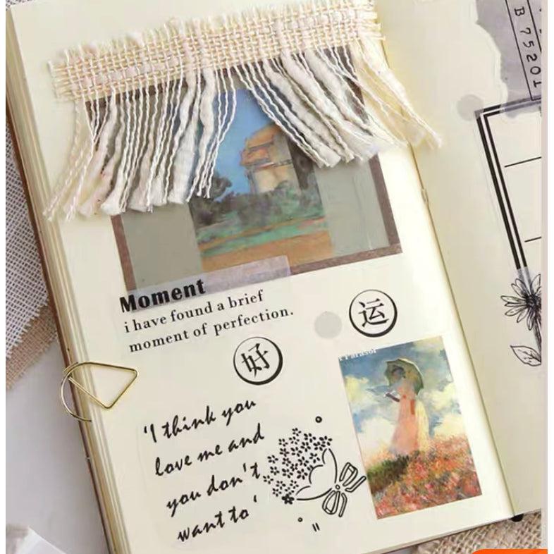 Paper frames and labels for junk journaling, scrapbooking