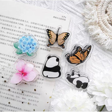 Cute Journal Clips, butterfly and flower