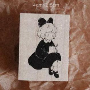 Cute Little Witch Wooden Stamps, Designed by 礼可like