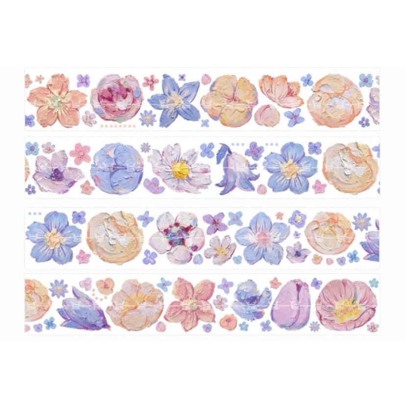 Deer Washi Tapes/ “Flowers Oil Painting” Washi Tapes, Stickers