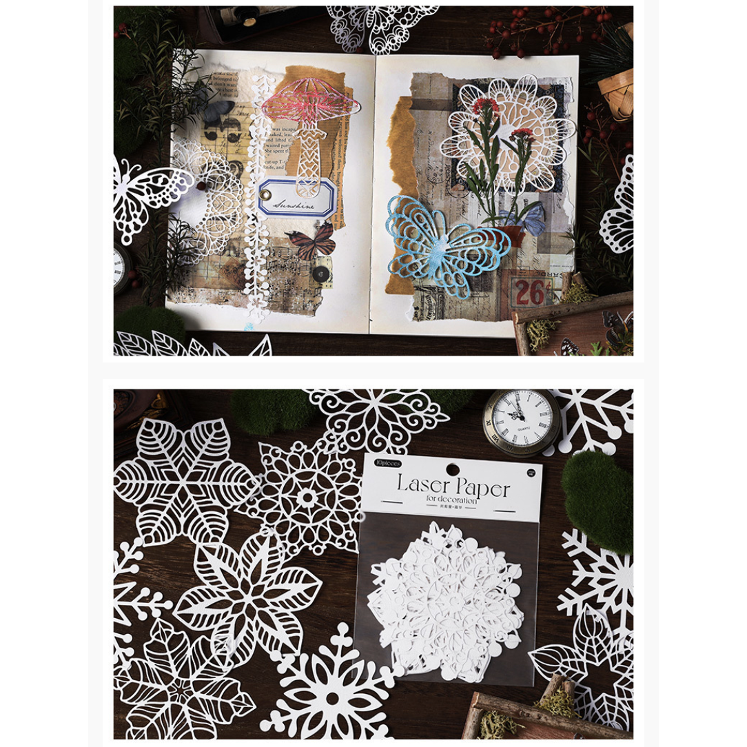 Hollow Paper Lace Sets, Lace Ephemera,Laser Paper