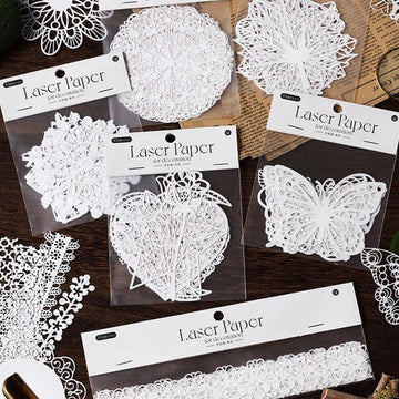 Hollow Paper Lace Sets, Lace Ephemera,Laser Paper