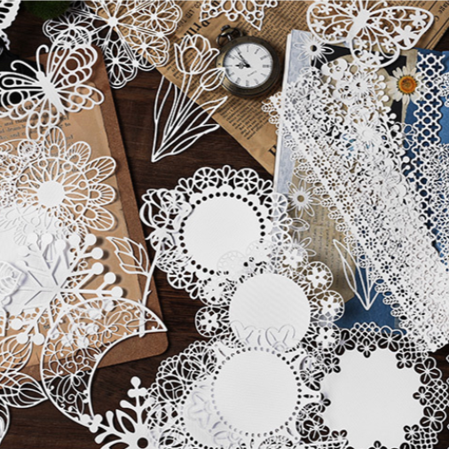 Hollow Paper Lace Sets, Lace Ephemera,Laser Paper