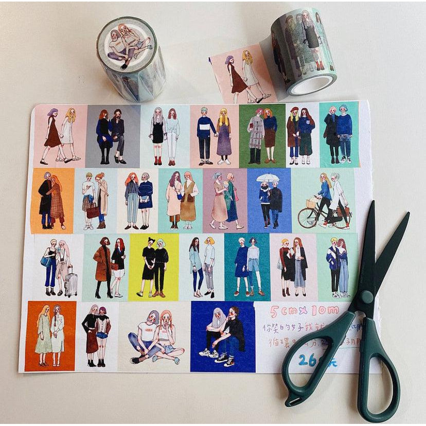 La Dolce Vita Washi Tape - Good Friends & Love themed Stickers