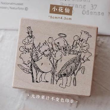 Lily of the Valley & Fairies Wooden Stamps, Angle Stamps Designed by 礼可like Vol.4