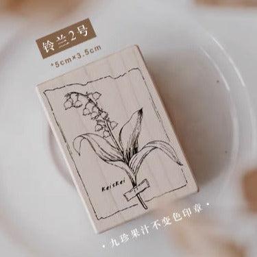 Lily of the Valley & Fairies Wooden Stamps, Angle Stamps Designed by 礼可like Vol.4