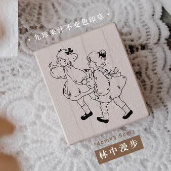 Lily of the Valley & Fairies Wooden Stamps, Angle Stamps Designed by 礼可like Vol.4