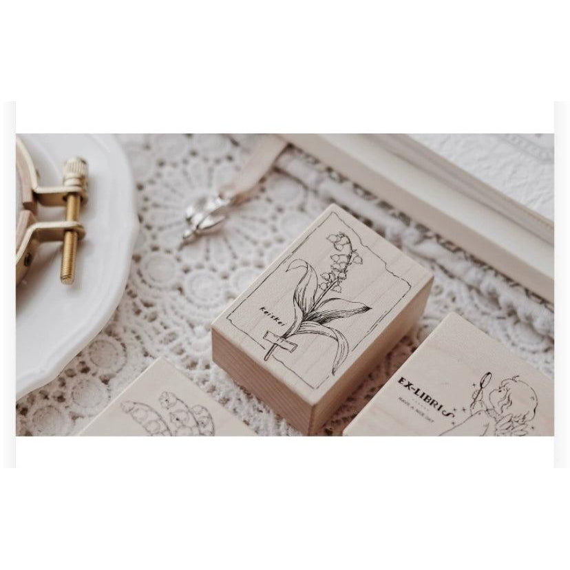 Lily of the Valley & Fairies Wooden Stamps, Angle Stamps Designed by 礼可like Vol.4