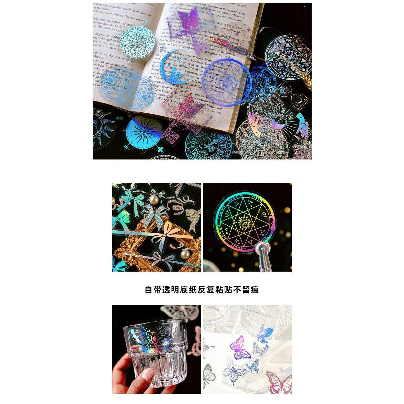 Nature Themed Laser Lace Journal Stickers Packs