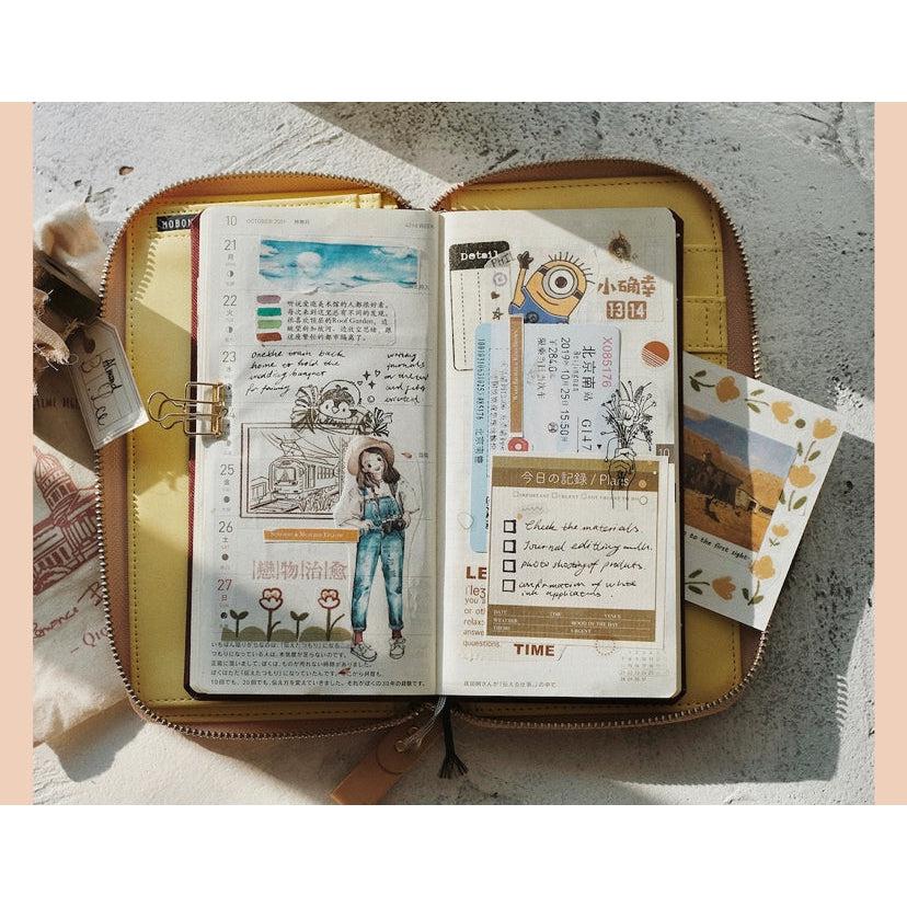 Qiqiyu Vol.1 Girls Tape, Girls Stickers, Traveling Girl Washi Tapes