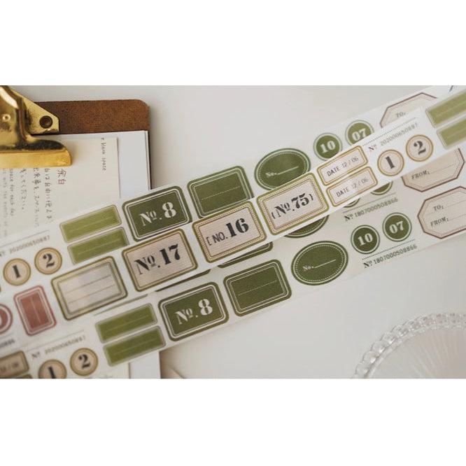 Qiqiyu Vol.5 Tags and Labels Themed Washi Tape, Tag Stickers