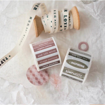 Qiqiyu Vol.5 Word and Phrase Themed Washi Tape, Stickers