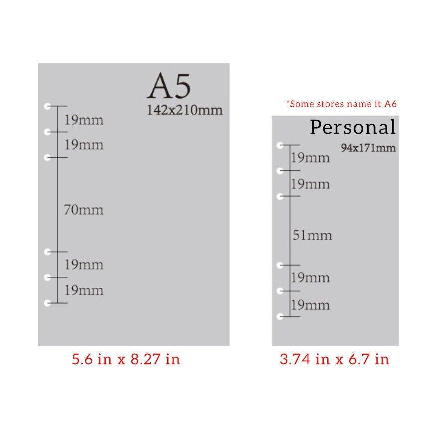 Standard Ring binder Refill, 6-Hole Ring Bound Insert