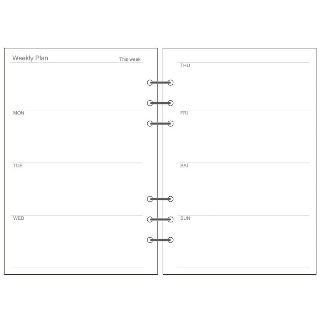 Standard Ring binder Refill, 6-Hole Ring Bound Insert