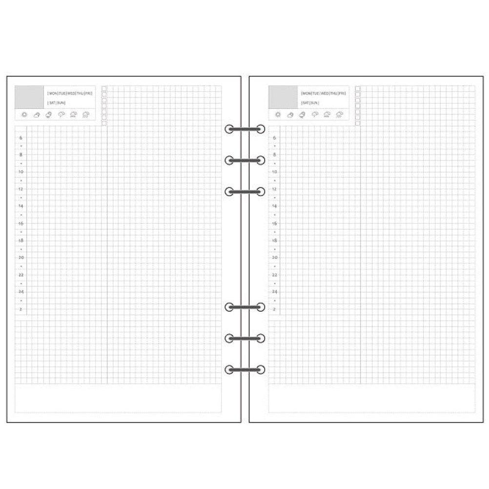 Standard Ring binder Refill, 6-Hole Ring Bound Insert