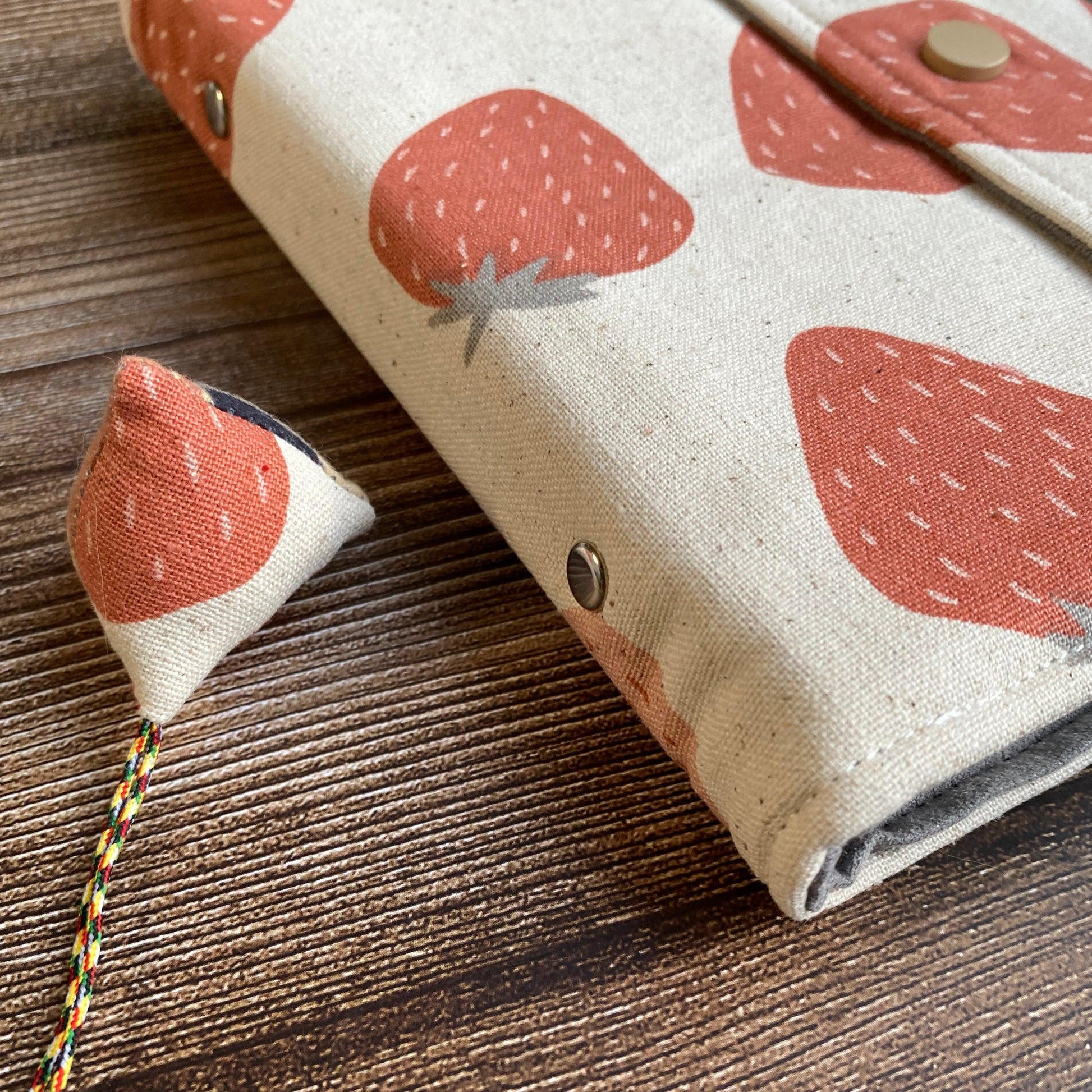 Strawberry Pattern Bullet Journal, Ring Binder Traveler’s Journals