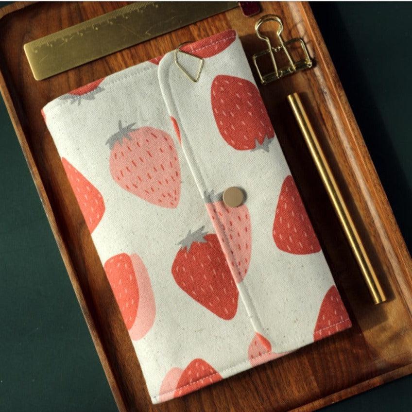 Strawberry Pattern Bullet Journal, Ring Binder Traveler’s Journals