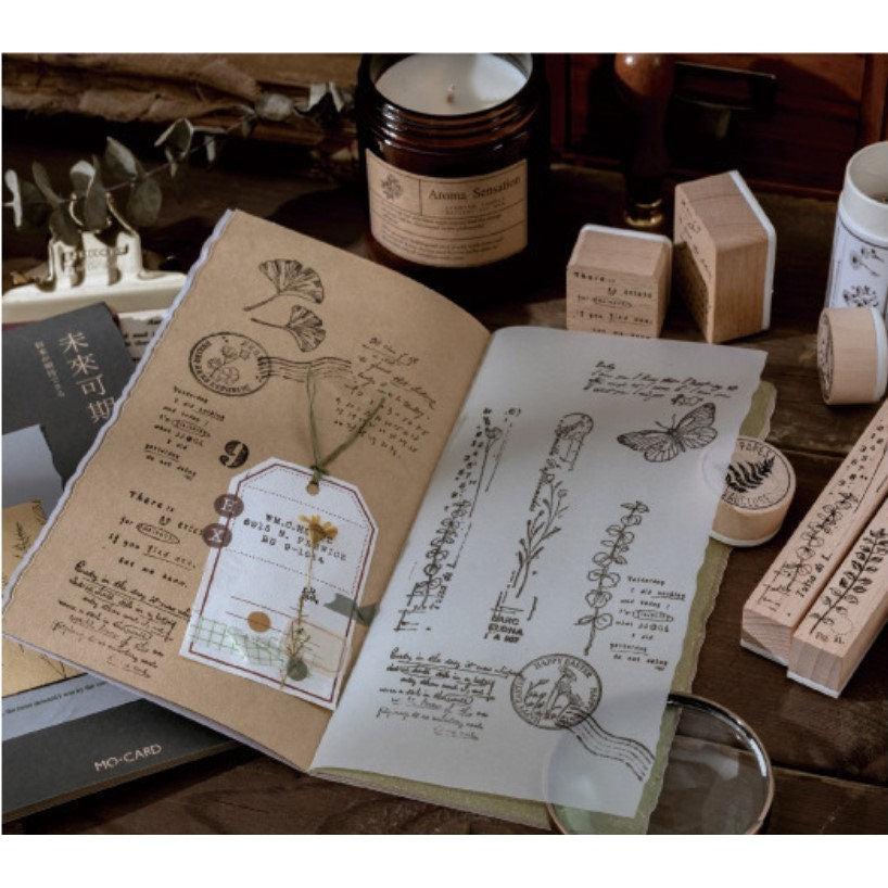 Vintage Junk Journal kit, Scrapbook Stickers, Ephemeras