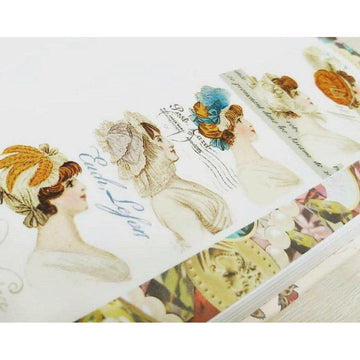 Victorian Girls Tapes, PET Clear Stickers, designed by Usagiprint