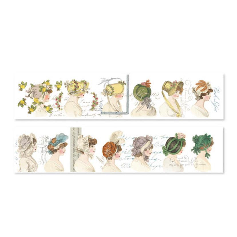 Victorian Girls Tapes, PET Clear Stickers, designed by Usagiprint