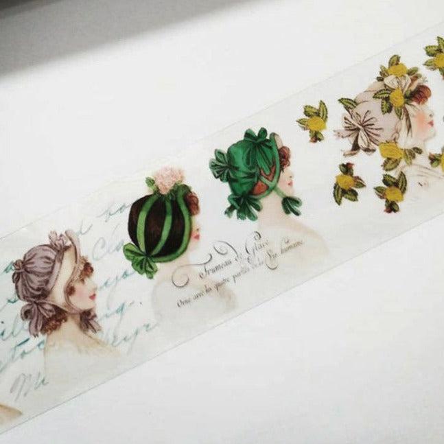 Victorian Girls Tapes, PET Clear Stickers, designed by Usagiprint