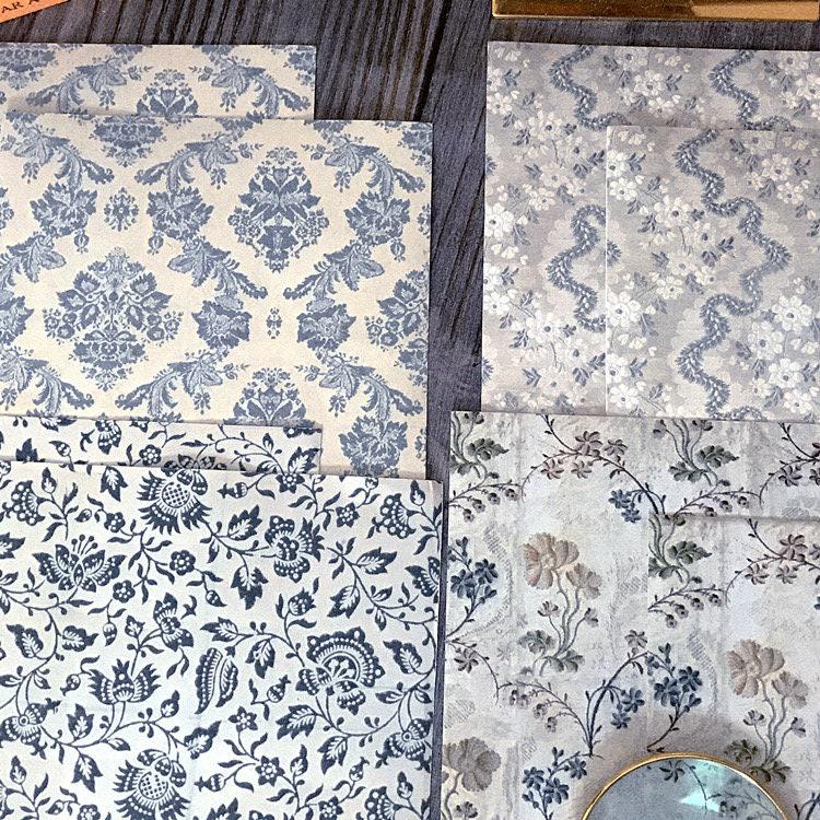 Vintage Style Background Pattern Rustic Paper, Stickers, Scrapbook Paper, Collage Sheet