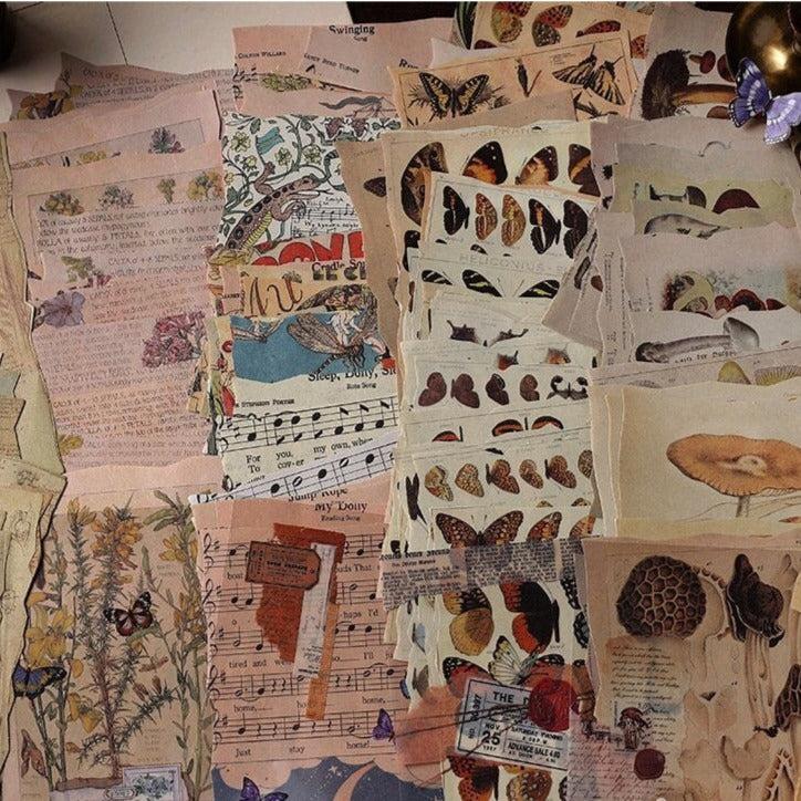 Vintage Style Background Patterns, Scrapbook Paper, Vintage Junk journal kit