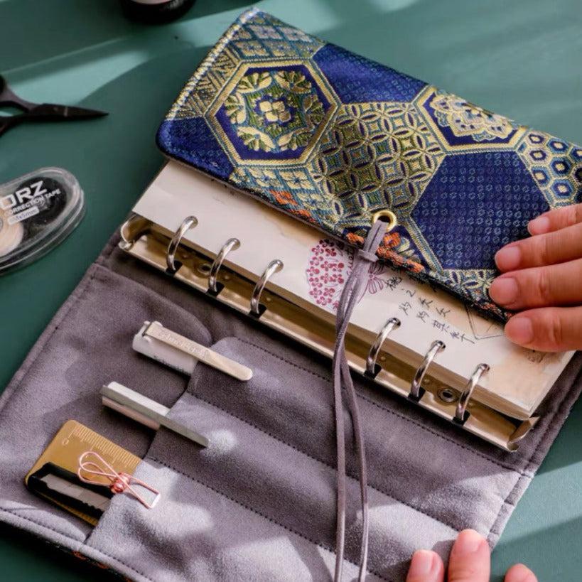 Vintage Style Fabric Traveler's Journal, Scrapbook, Bullet Journals,