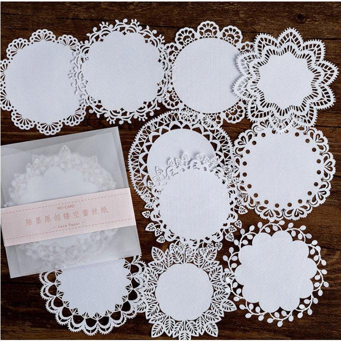 White Hollow Paper Lace Sets, Lace Ephemera