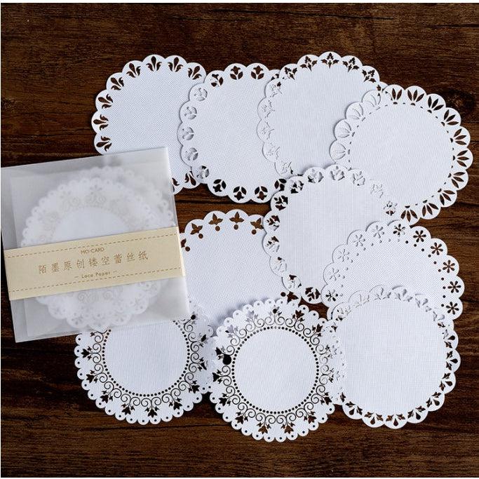 White Hollow Paper Lace Sets, Lace Ephemera