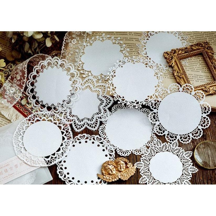 White Hollow Paper Lace Sets, Lace Ephemera