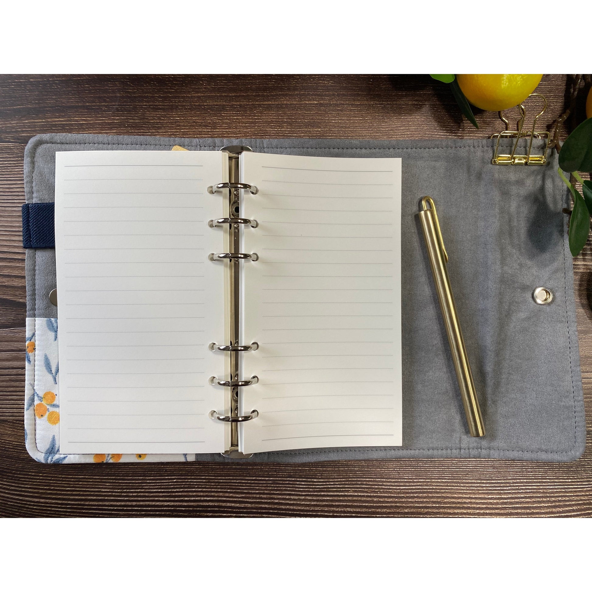 Yellow Fruit Bullet Journal, Ring Binder, Traveler’s Journals