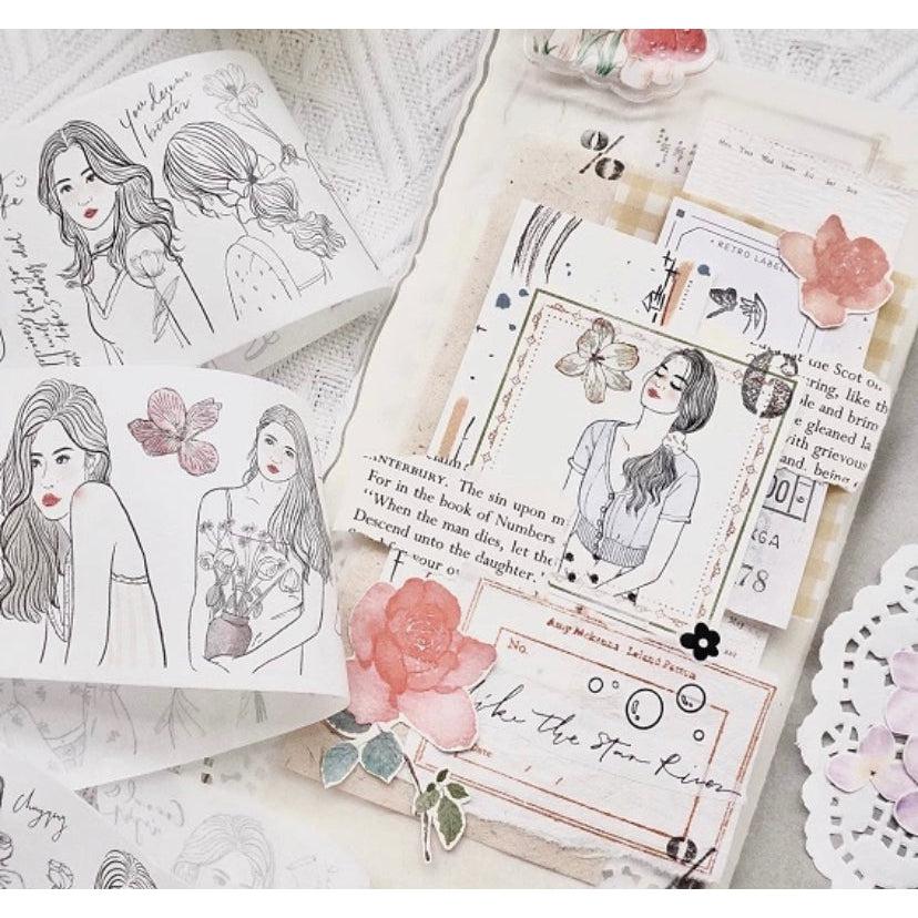 Yuanzi / Sketch Girls Tapes, Stickers, Journal stickers