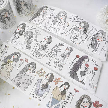 Yuanzi / Sketch Girls Tapes, Stickers, Journal stickers