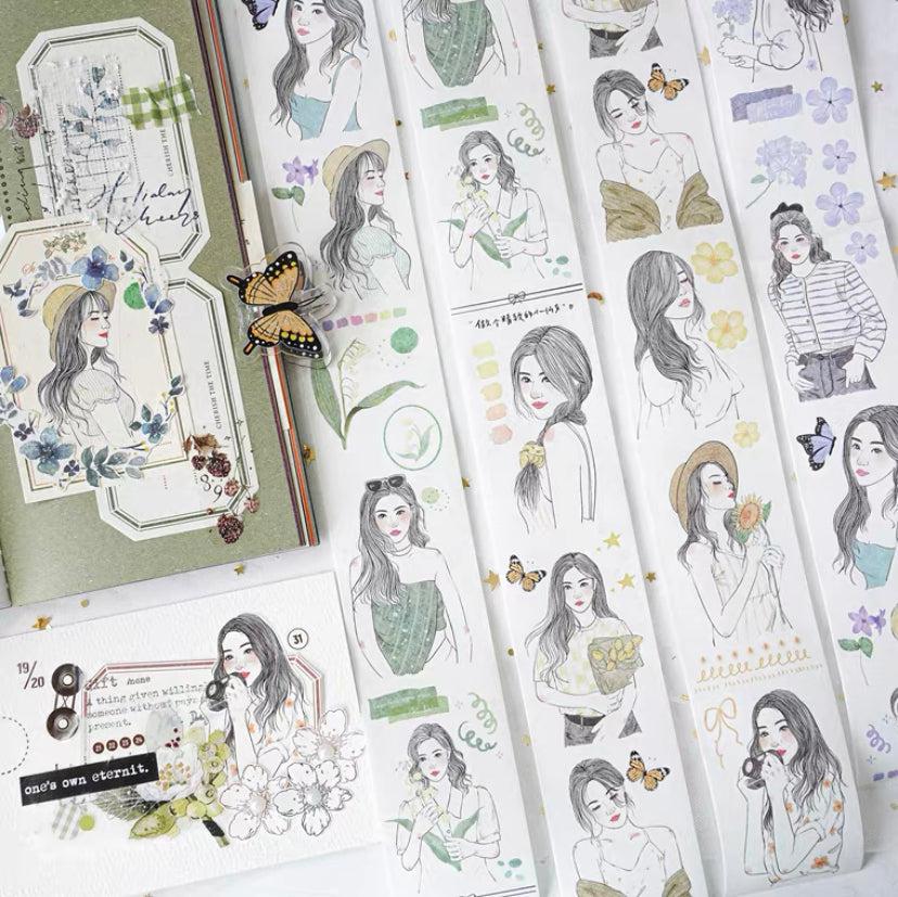 Yuanzi / Spring Girls Tapes, Stickers, Journal stickers