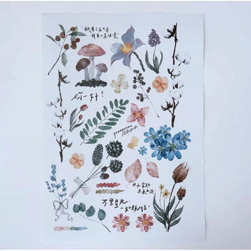 Yuanzi / Watercolor Vintage Flowers Stickers,Journal stickers